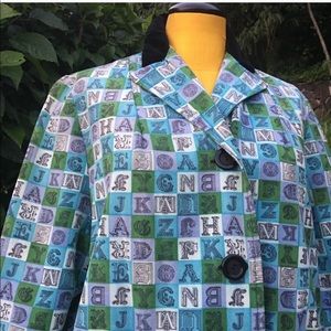 VINTAGE 60s bespoke alphabet letter coat with velvet collar spring/fall weight